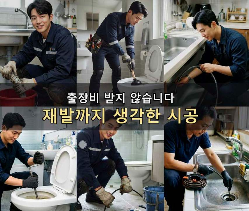 용인시기흥구 보라동 변기막힘 뚫음 현장 작업 사진 - 배관해결사