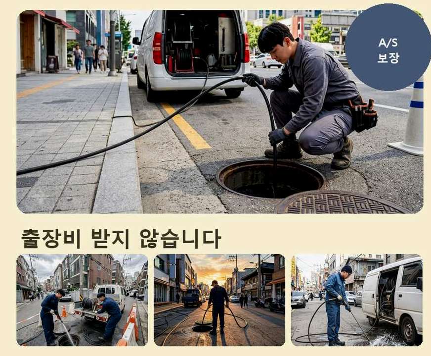 화성시 봉담읍내리 하수구막힘 전문 업체 현장 작업 사진 - 배관해결사