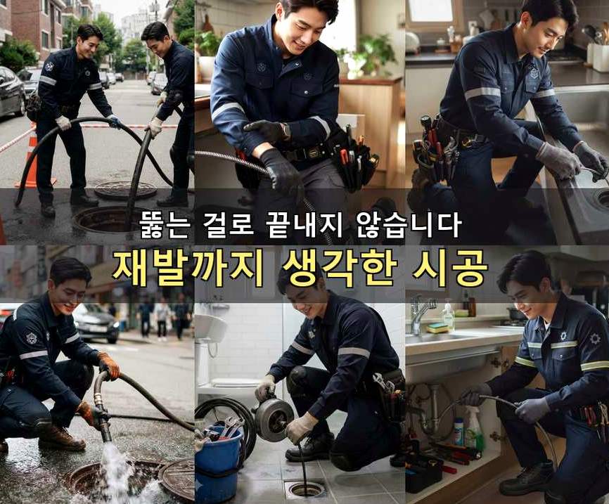 서울 서대문구 봉원동 배수구막힘 긴급출동 현장 작업 사진 - 배관해결사