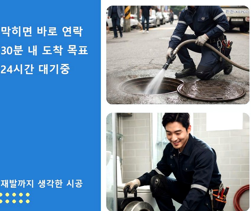 광주시 삼동 변기막힘 원인 진단 현장 작업 사진 - 배관해결사