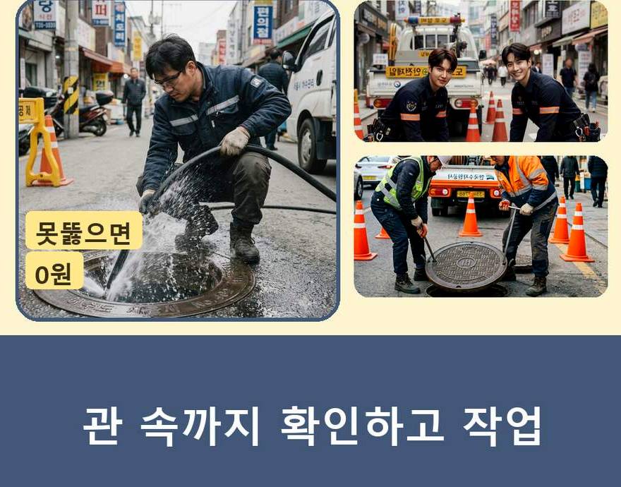 서울 성북구 상월곡동 싱크대막힘 전문 업체 현장 작업 사진 - 배관해결사