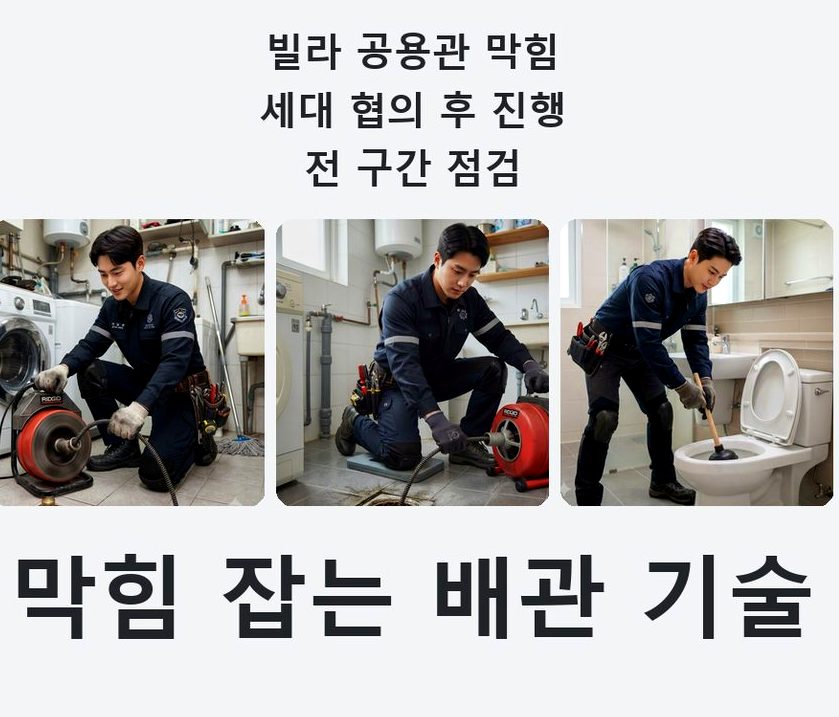 용인시기흥구 상하동 싱크대막힘 출장비 무료 현장 작업 사진 - 배관해결사