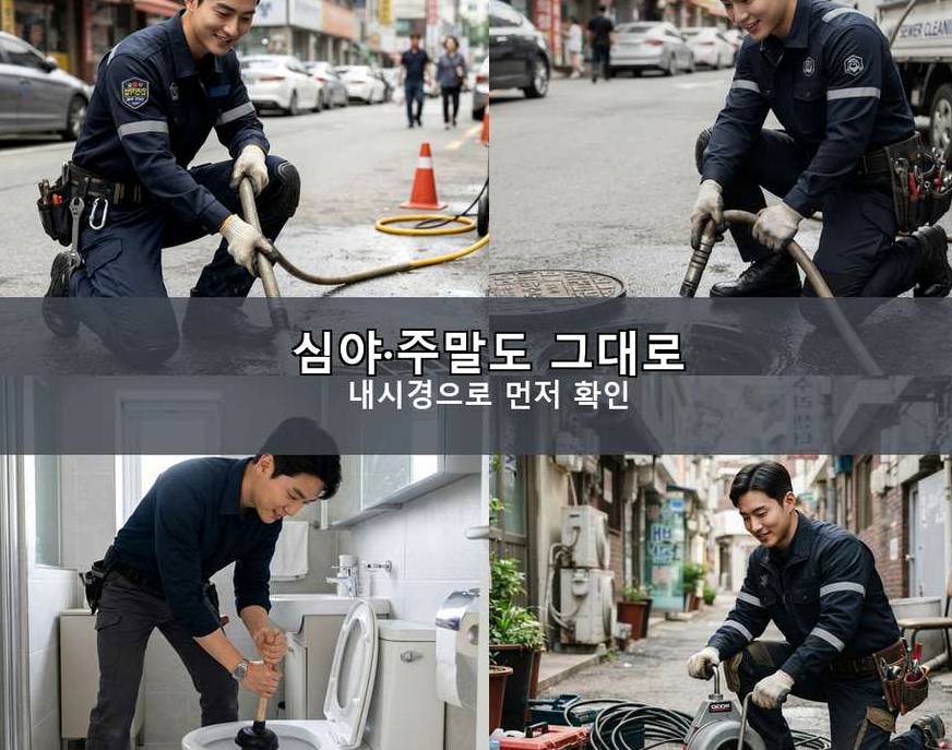 용인시기흥구 서천동 배수구막힘 비용 현장 작업 사진 - 배관해결사
