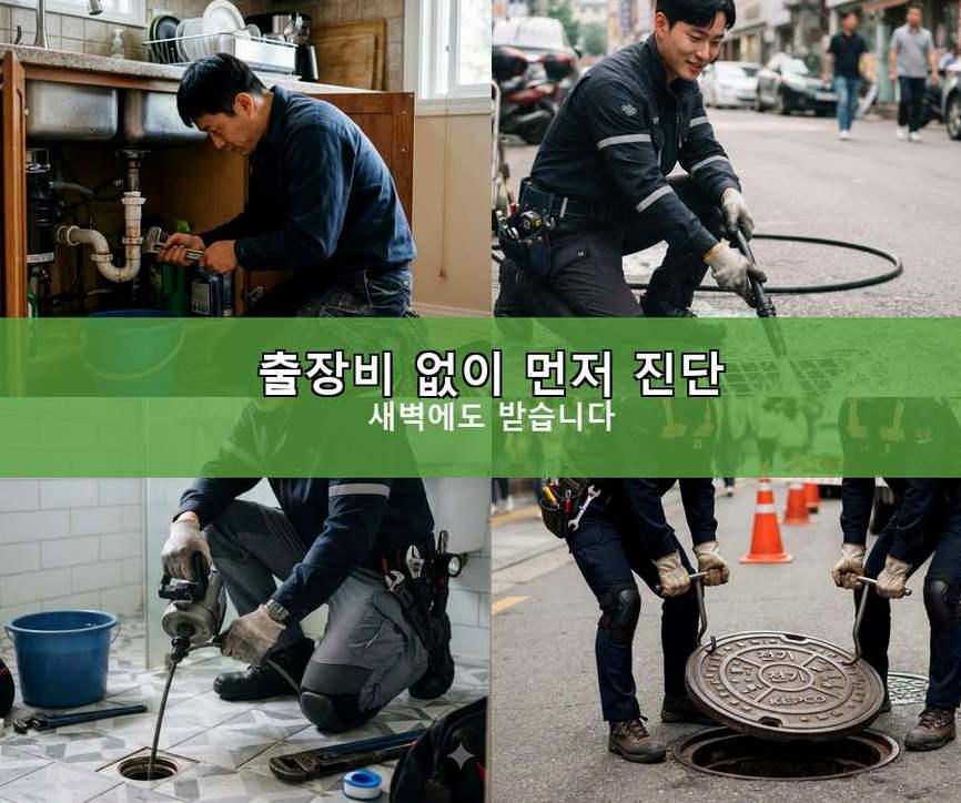 포천시 선단동 하수구막힘 빠른 해결 현장 작업 사진 - 배관해결사
