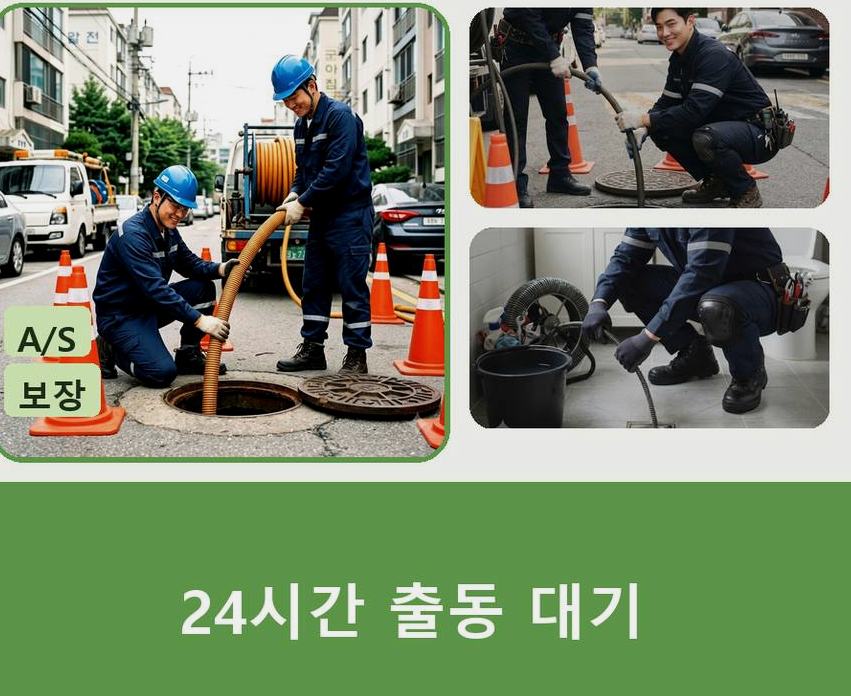 포천시 설운동 배수구막힘 원인 진단 현장 작업 사진 - 배관해결사