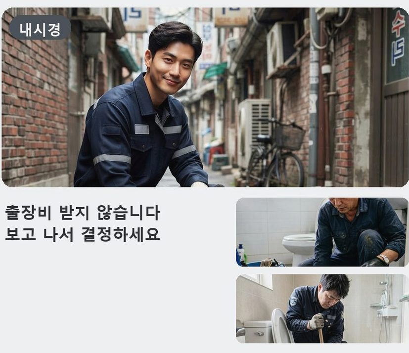 서울 성북구 성북동 하수구막힘 야간 출동 현장 작업 사진 - 배관해결사