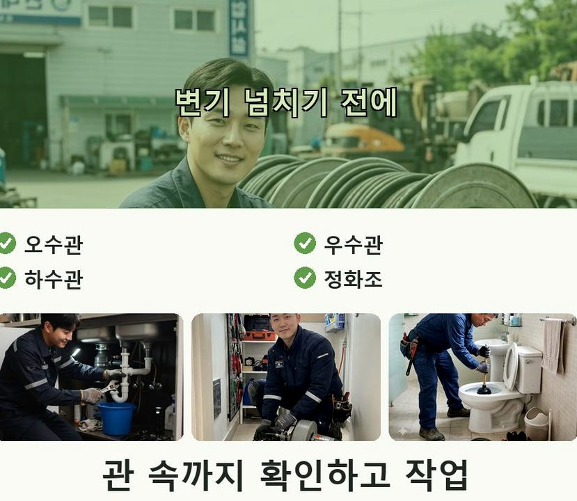 동두천시 송내동 변기막힘 가격 안내 현장 작업 사진 - 배관해결사