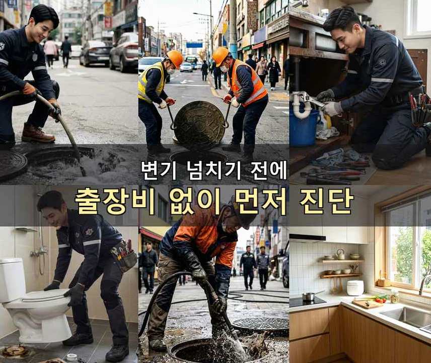 수원시팔달구 중동 하수구막힘 빠른 해결 현장 작업 사진 - 배관해결사