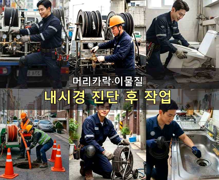 서울 금천구 시흥동 배수구막힘 비용 현장 작업 사진 - 배관해결사