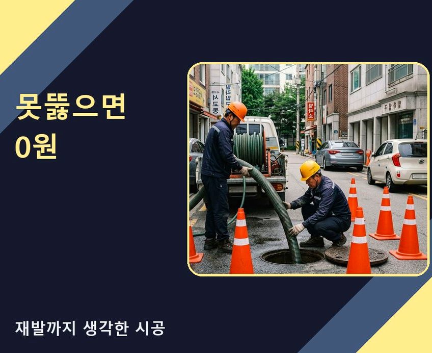 서울 금천구 시흥동 세면대막힘 가격 안내 현장 작업 사진 - 배관해결사