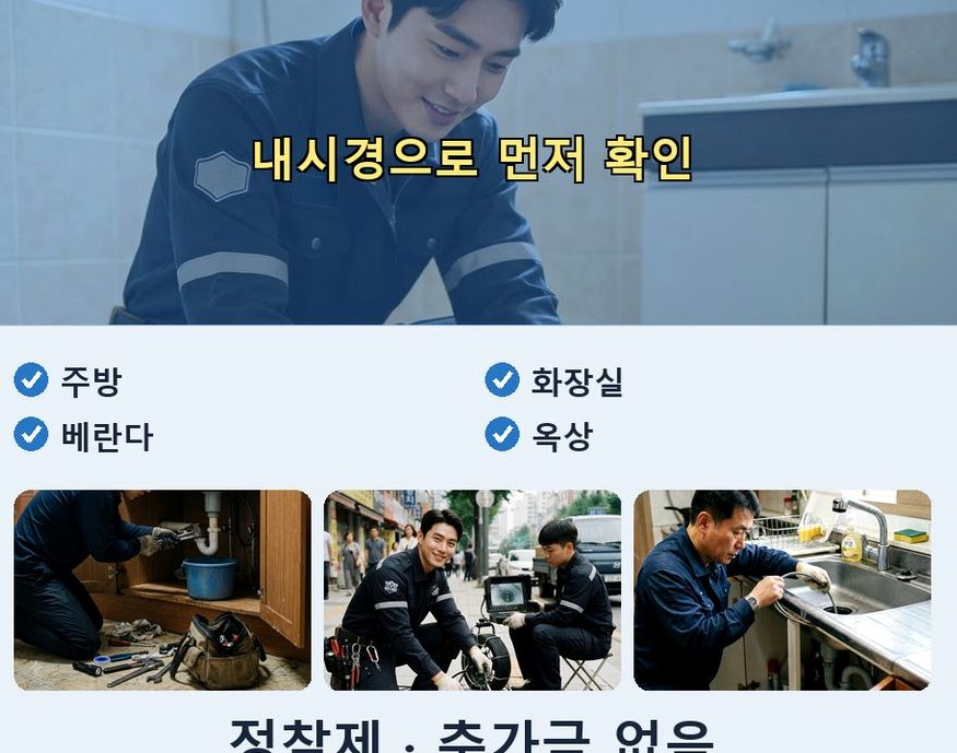 수원시영통구 신동 싱크대막힘 빠른 해결 현장 작업 사진 - 배관해결사