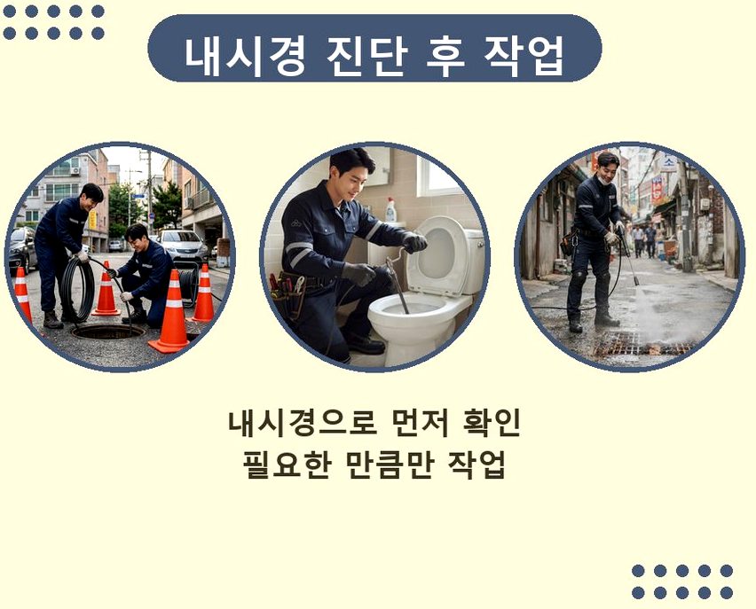 수원시영통구 신동 오수관막힘 야간 출동 현장 작업 사진 - 배관해결사