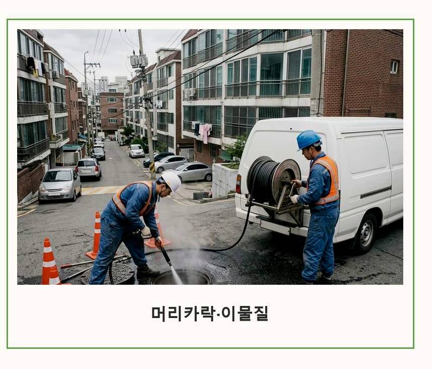 포천시 신북면가채리 하수구막힘 야간 출동 현장 작업 사진 - 배관해결사
