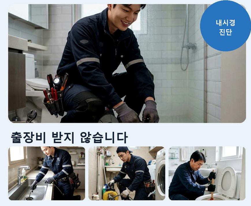 용인시기흥구 언남동 배수구막힘 당일 처리 현장 작업 사진 - 배관해결사