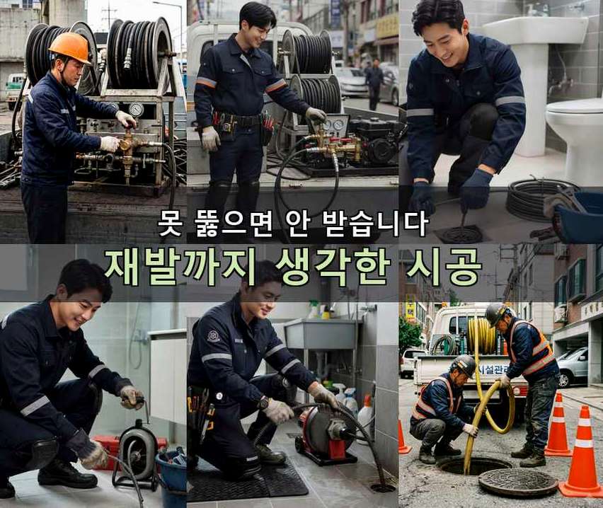 서울 영등포구 여의도동 변기막힘 당일 처리 현장 작업 사진 - 배관해결사