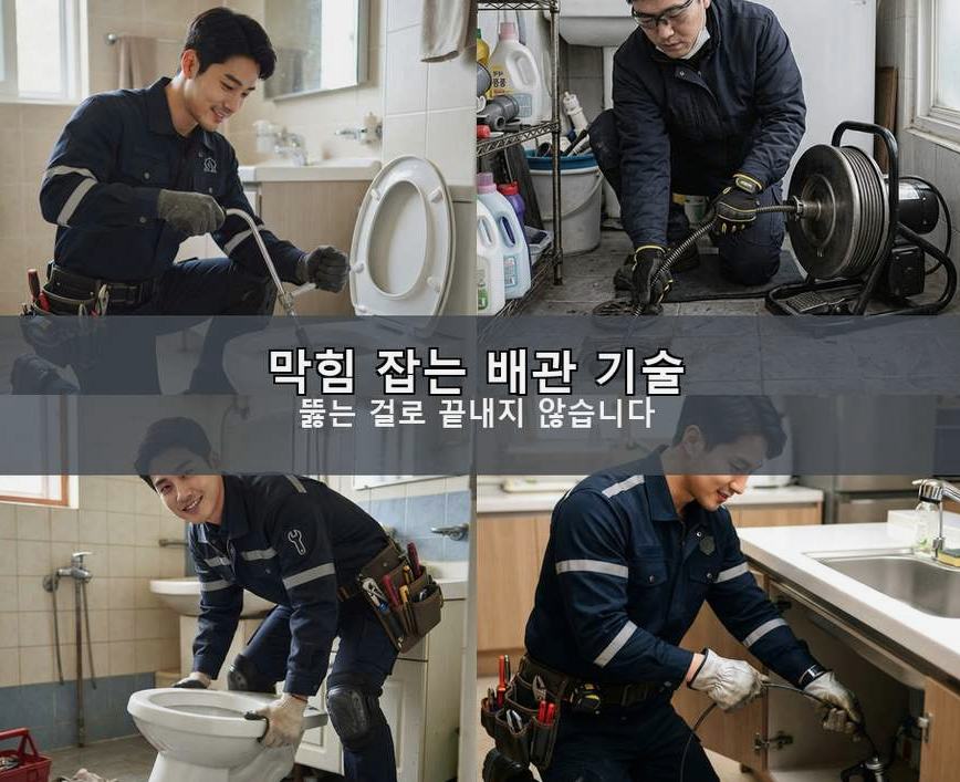 서울 서대문구 연희동 배수구막힘 뚫음 현장 작업 사진 - 배관해결사