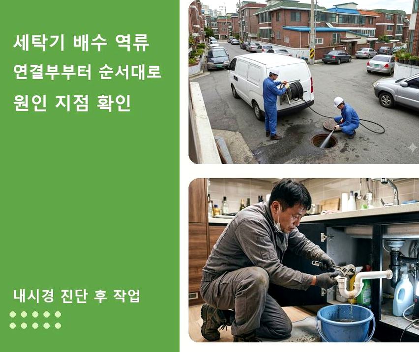 용인시기흥구 영덕동 싱크대막힘 야간 출동 현장 작업 사진 - 배관해결사