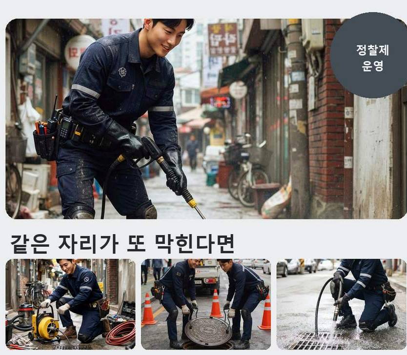 포천시 영중면거사리 하수구막힘 업체 현장 작업 사진 - 배관해결사