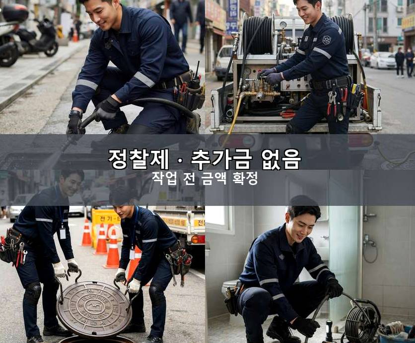 광주시 오포읍고산리 하수구막힘 24시 출동 현장 작업 사진 - 배관해결사