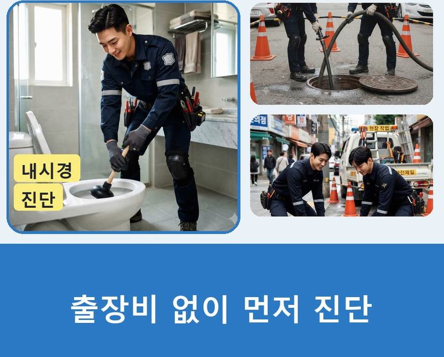 서울 노원구 월계동 고압세척 전문 업체 현장 작업 사진 - 배관해결사