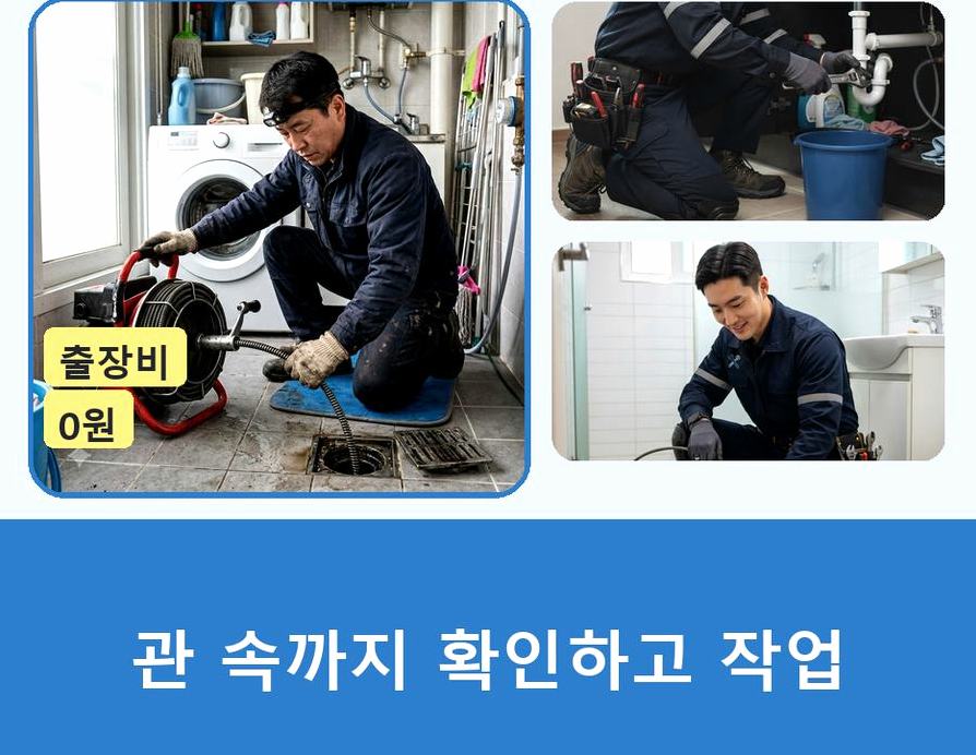 의왕시 이동 싱크대막힘 업체 현장 작업 사진 - 배관해결사