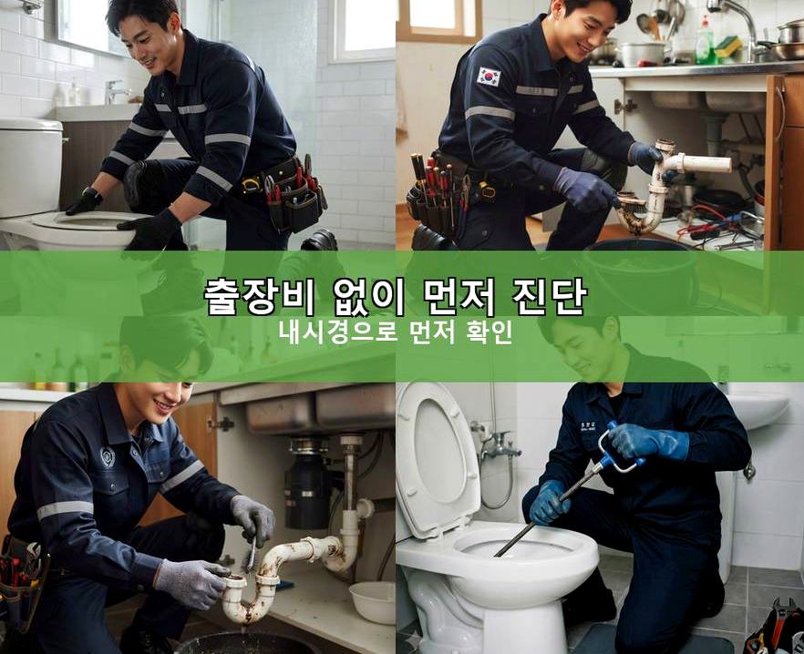 의정부시 의정부동 배수구막힘 원인 진단 현장 작업 사진 - 배관해결사