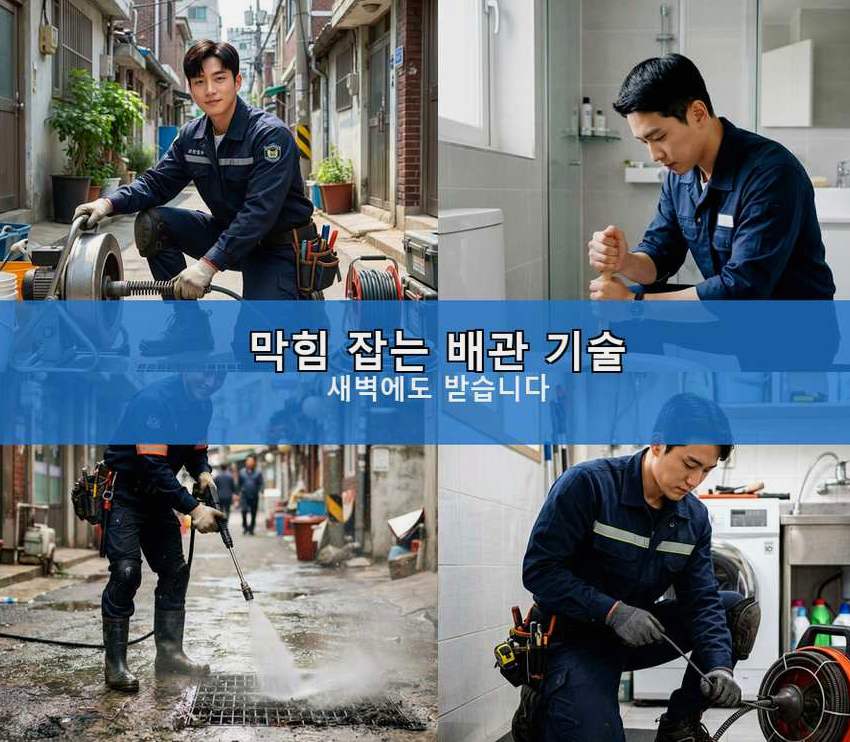 서울 동대문구 이문동 변기막힘 긴급출동 현장 작업 사진 - 배관해결사