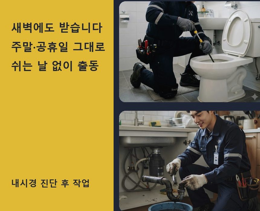 고양시일산서구 일산동 배수구막힘 원인 진단 현장 작업 사진 - 배관해결사