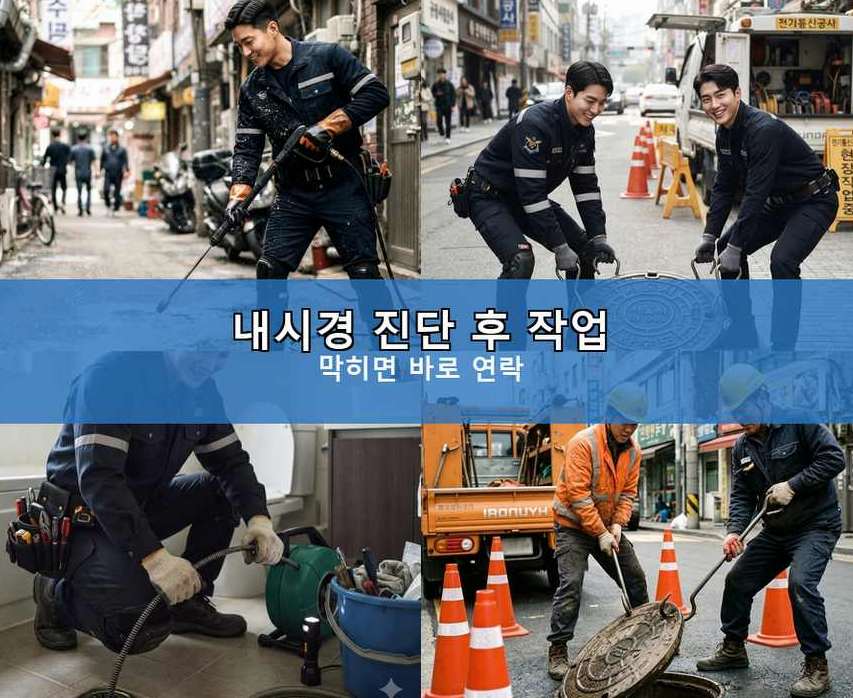 의정부시 자일동 변기막힘 당일 처리 현장 작업 사진 - 배관해결사