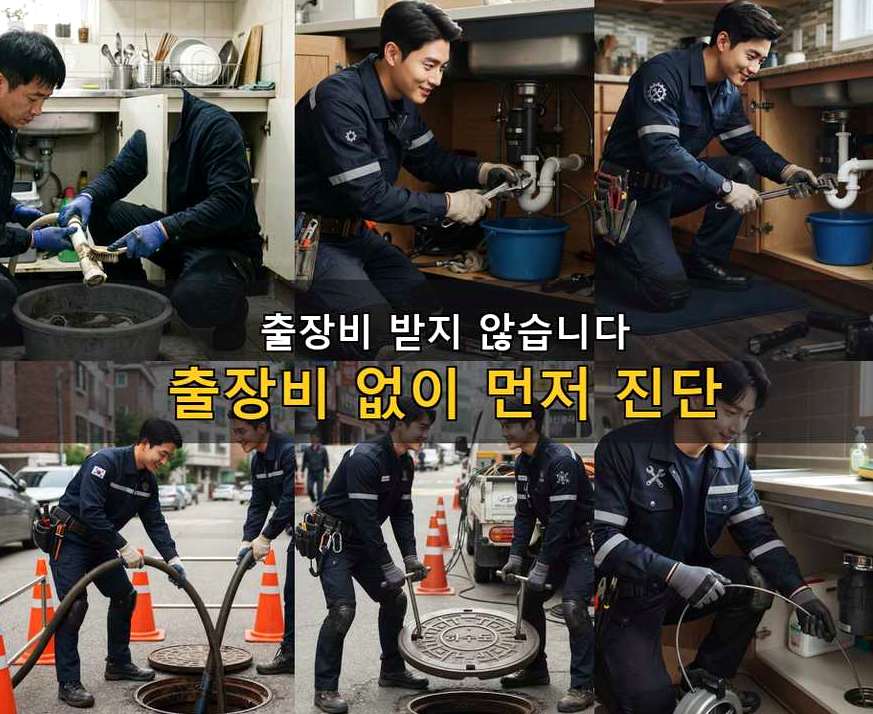 서울 성북구 정릉동 하수구막힘 빠른 해결 현장 작업 사진 - 배관해결사
