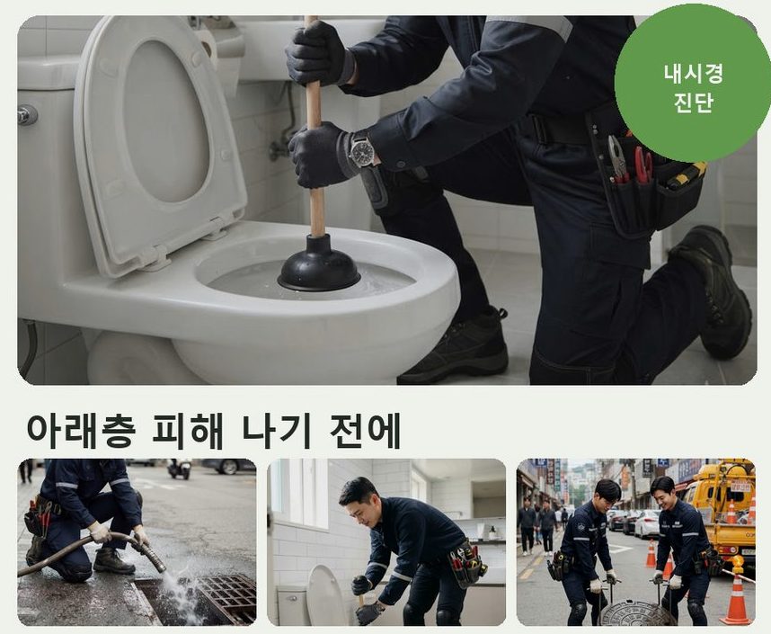 서울 동대문구 제기동 배수구막힘 긴급출동 현장 작업 사진 - 배관해결사