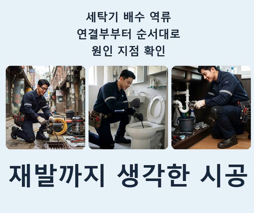 서울 동대문구 제기동 변기막힘 원인 진단 현장 작업 사진 - 배관해결사