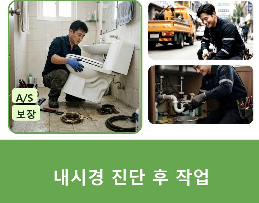 서울 노원구 중계동 하수구막힘 24시 출동 현장 작업 사진 - 배관해결사