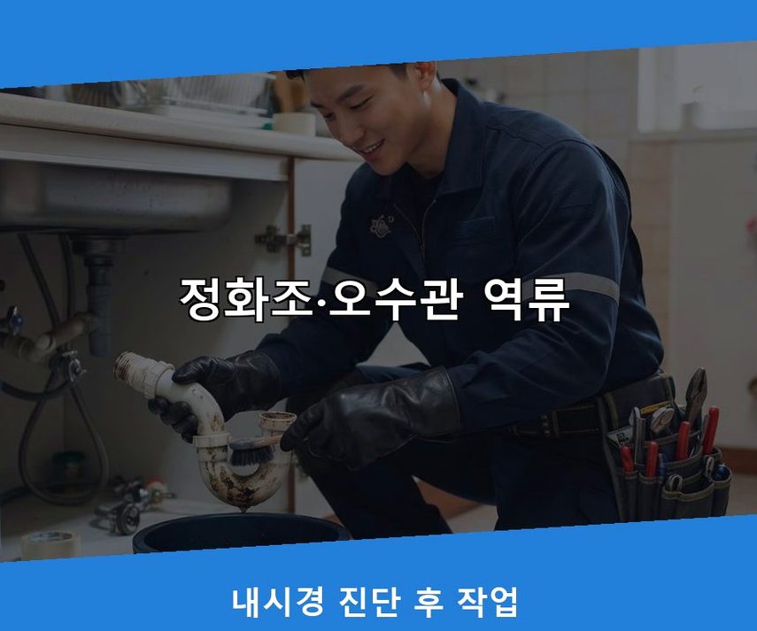 서울 노원구 중계본동 하수구막힘 야간 출동 현장 작업 사진 - 배관해결사