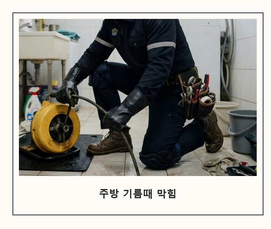 동두천시 지행동 배수구막힘 가격 안내 현장 작업 사진 - 배관해결사