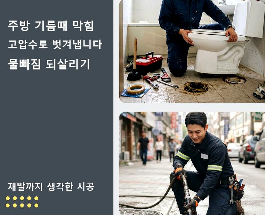 동두천시 지행동 하수구막힘 빠른 해결 현장 작업 사진 - 배관해결사