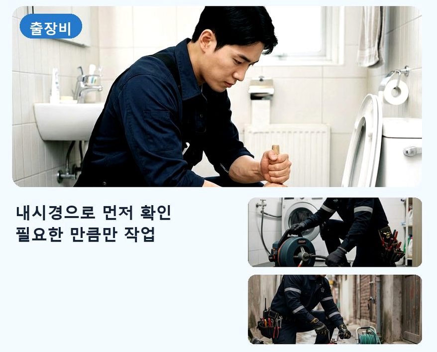 서울 강동구 천호동 싱크대막힘 전문 업체 현장 작업 사진 - 배관해결사