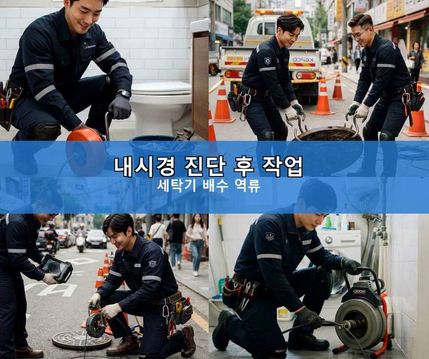 의왕시 청계동 변기막힘 뚫음 현장 작업 사진 - 배관해결사