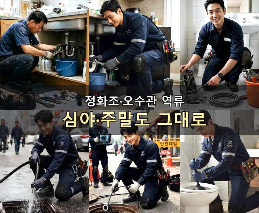 의왕시 초평동 하수구막힘 빠른 해결 현장 작업 사진 - 배관해결사