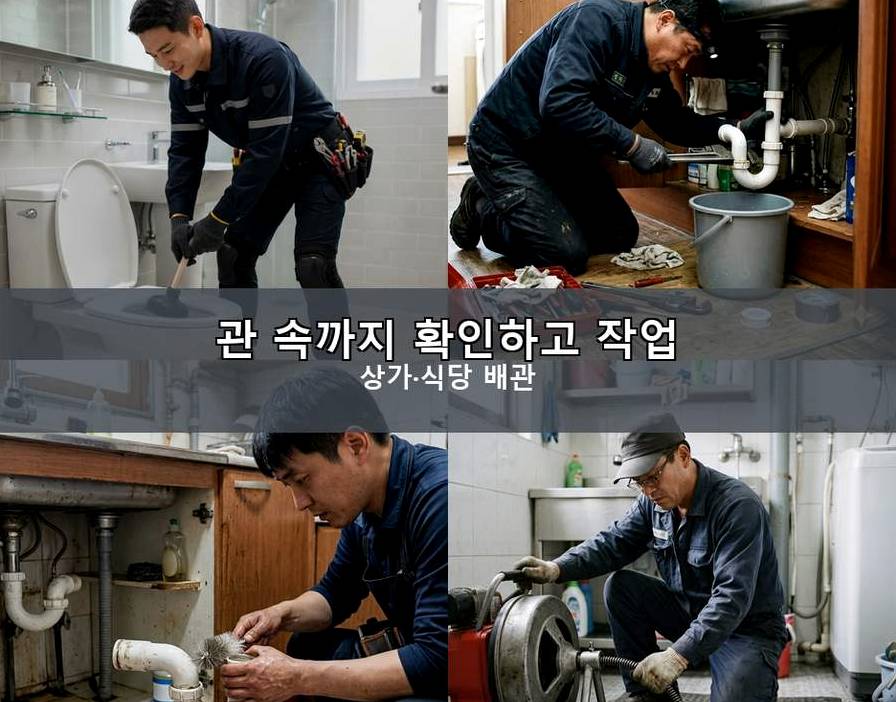 동두천시 탑동동 변기막힘 긴급출동 현장 작업 사진 - 배관해결사