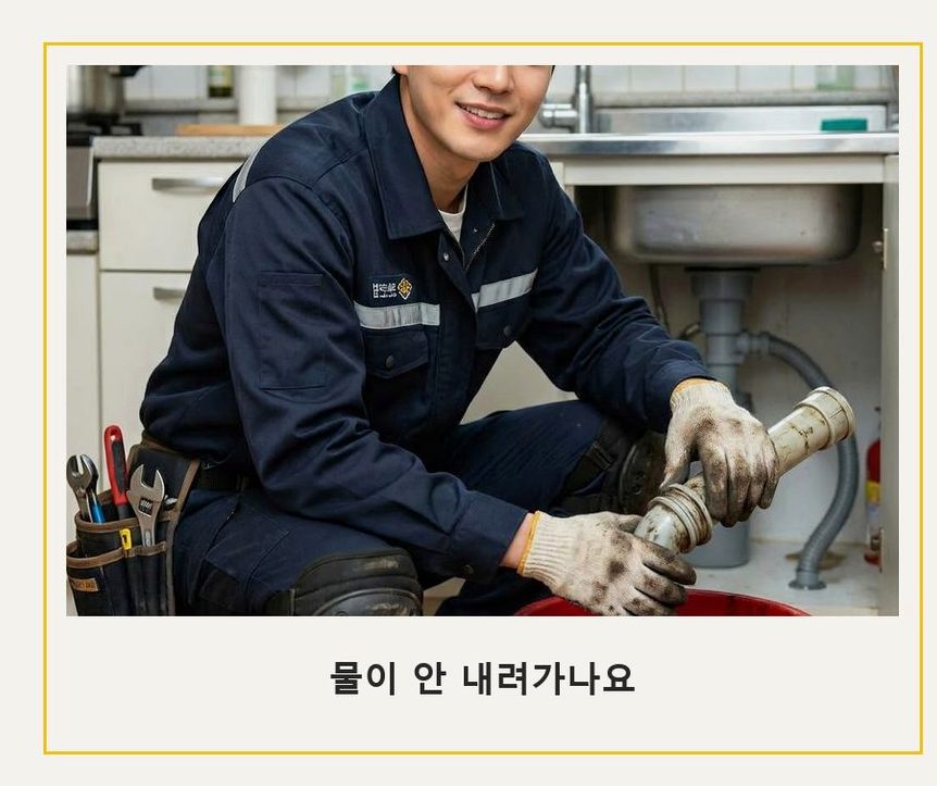 포천시 동교동 싱크대막힘 24시 출동 현장 작업 사진 - 배관해결사