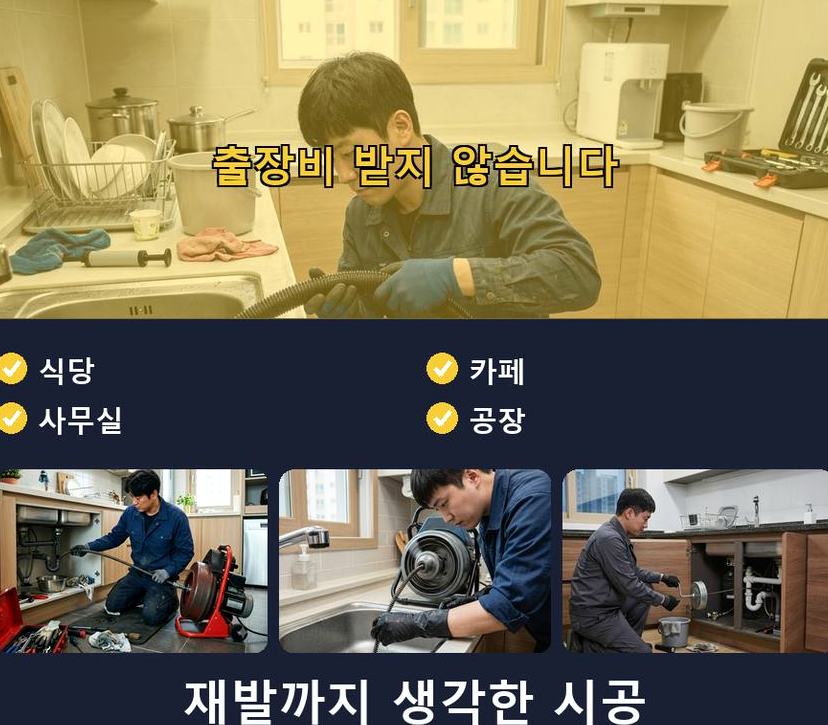 하남시 신장동 하수구막힘 업체 현장 작업 사진 - 배관해결사