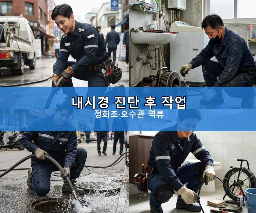 광명시 하안동 싱크대막힘 야간 출동 현장 작업 사진 - 배관해결사