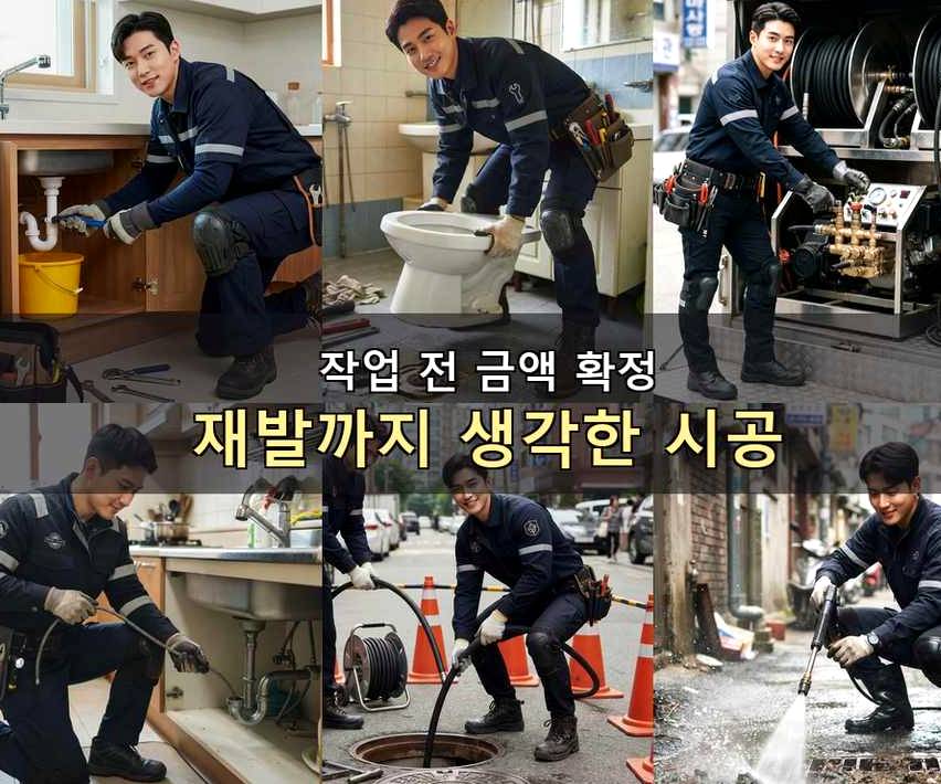 서울 동대문구 휘경동 변기막힘 긴급출동 현장 작업 사진 - 배관해결사