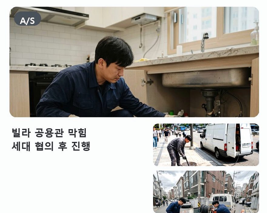 서울 동대문구 휘경동 하수구막힘 업체 현장 작업 사진 - 배관해결사