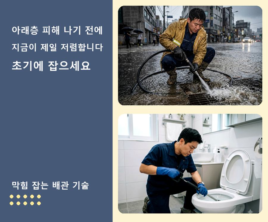 서울 금천구 가산동 싱크대막힘 전문 업체 현장 작업 사진 - 배관해결사