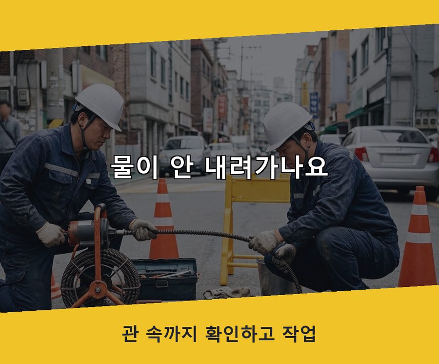 서울 구로구구 로동 고압세척 고압세척·관통 작업 모습
