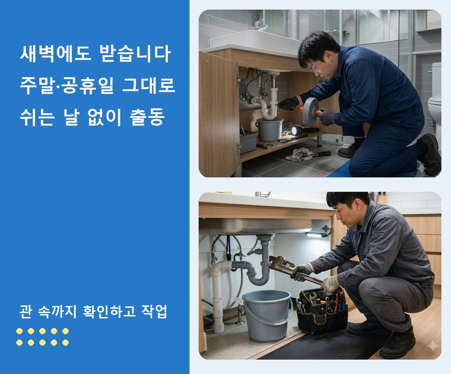 서울 영등포구 대림동 싱크대막힘 출장비 무료 현장 작업 사진 - 배관해결사