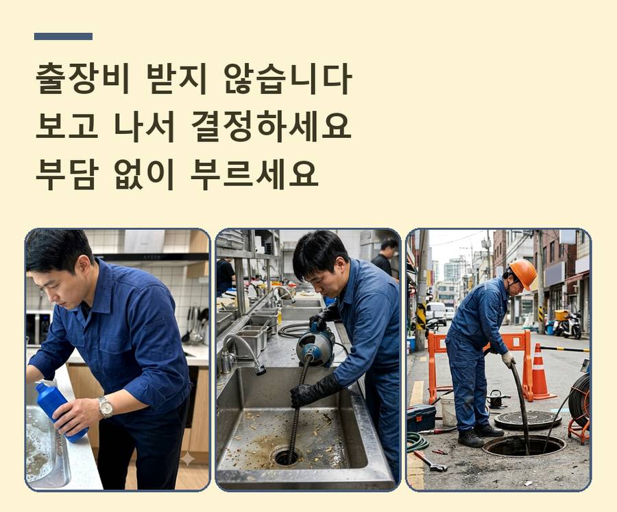 서울 종로구구 기동 변기막힘 고압세척·관통 작업 모습