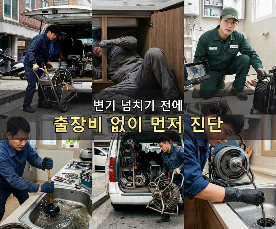 고양시일산서구 가좌동 변기막힘 당일 처리 현장 작업 사진 - 배관해결사